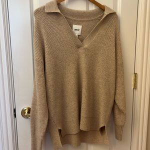 Aerie knit waffle polo sweater